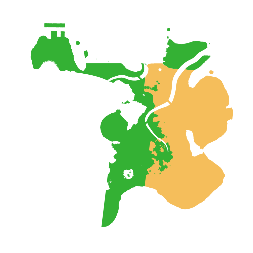Biome Rust Map: Procedural Map, Size: 2500, Seed: 1111885784