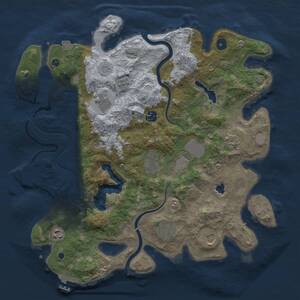 Thumbnail Rust Map: Procedural Map, Size: 4000, Seed: 1150103826, 15 Monuments