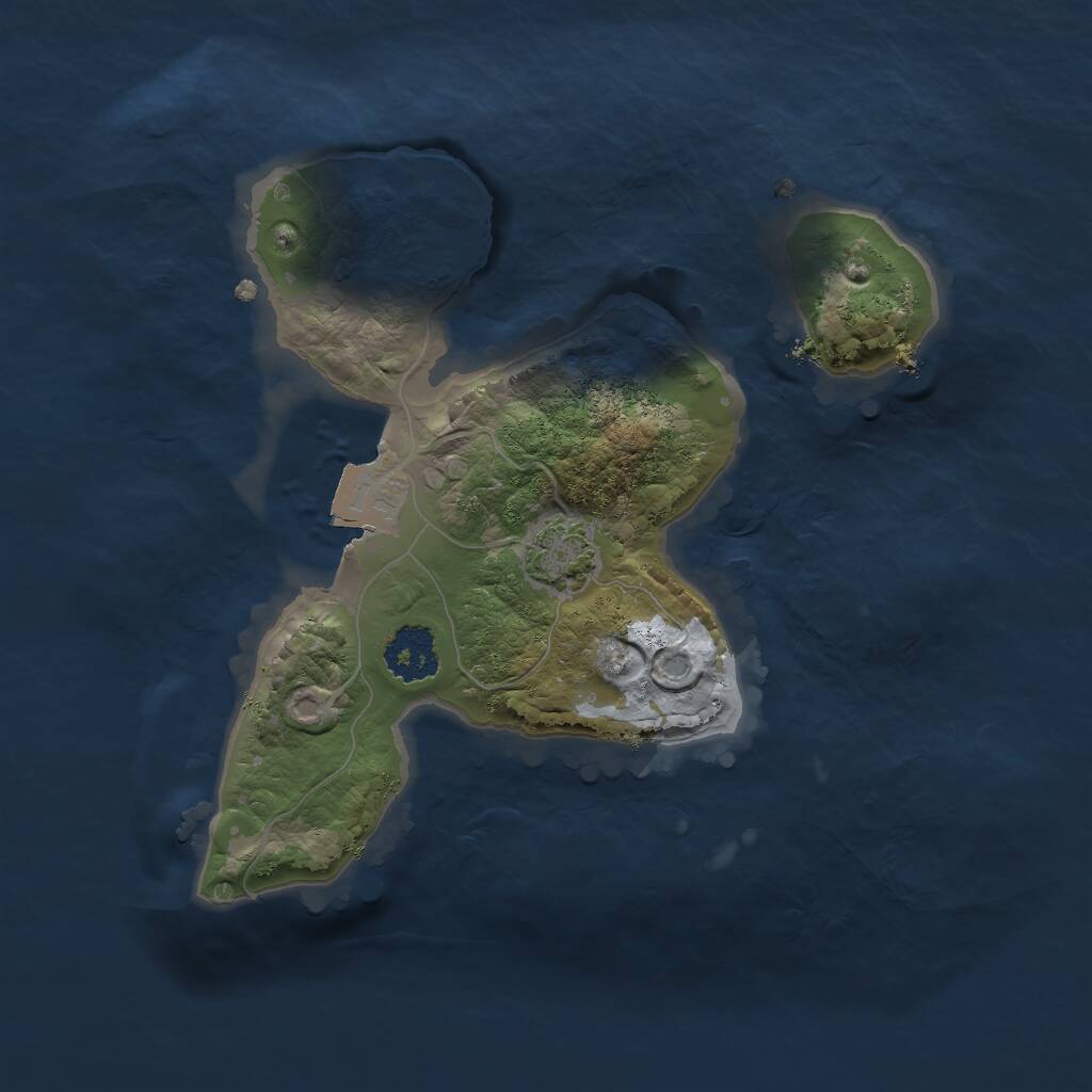 Rust Map: Procedural Map, Size: 2000, Seed: 947189162, 2 Monuments
