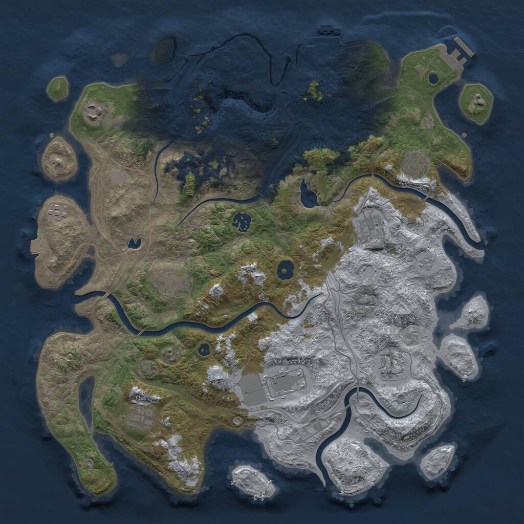 Rust Map: Procedural Map, Size: 4250, Seed: 1977549, 16 Monuments