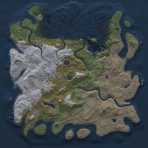 Thumbnail Rust Map: Procedural Map, Size: 4500, Seed: 955375020, 16 Monuments