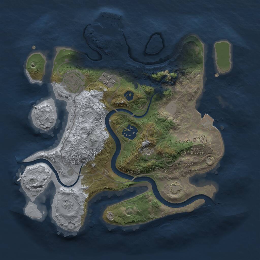Rust Map: Procedural Map, Size: 2700, Seed: 1759838515, 8 Monuments