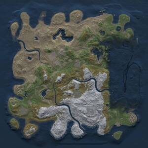 Thumbnail Rust Map: Procedural Map, Size: 4500, Seed: 1416969127, 13 Monuments
