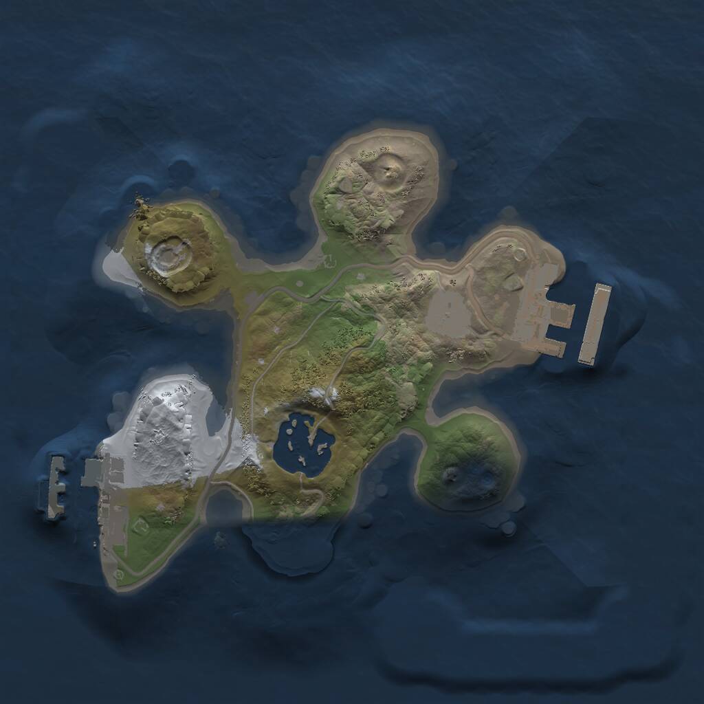 Rust Map: Procedural Map, Size: 1750, Seed: 1487642366, 4 Monuments