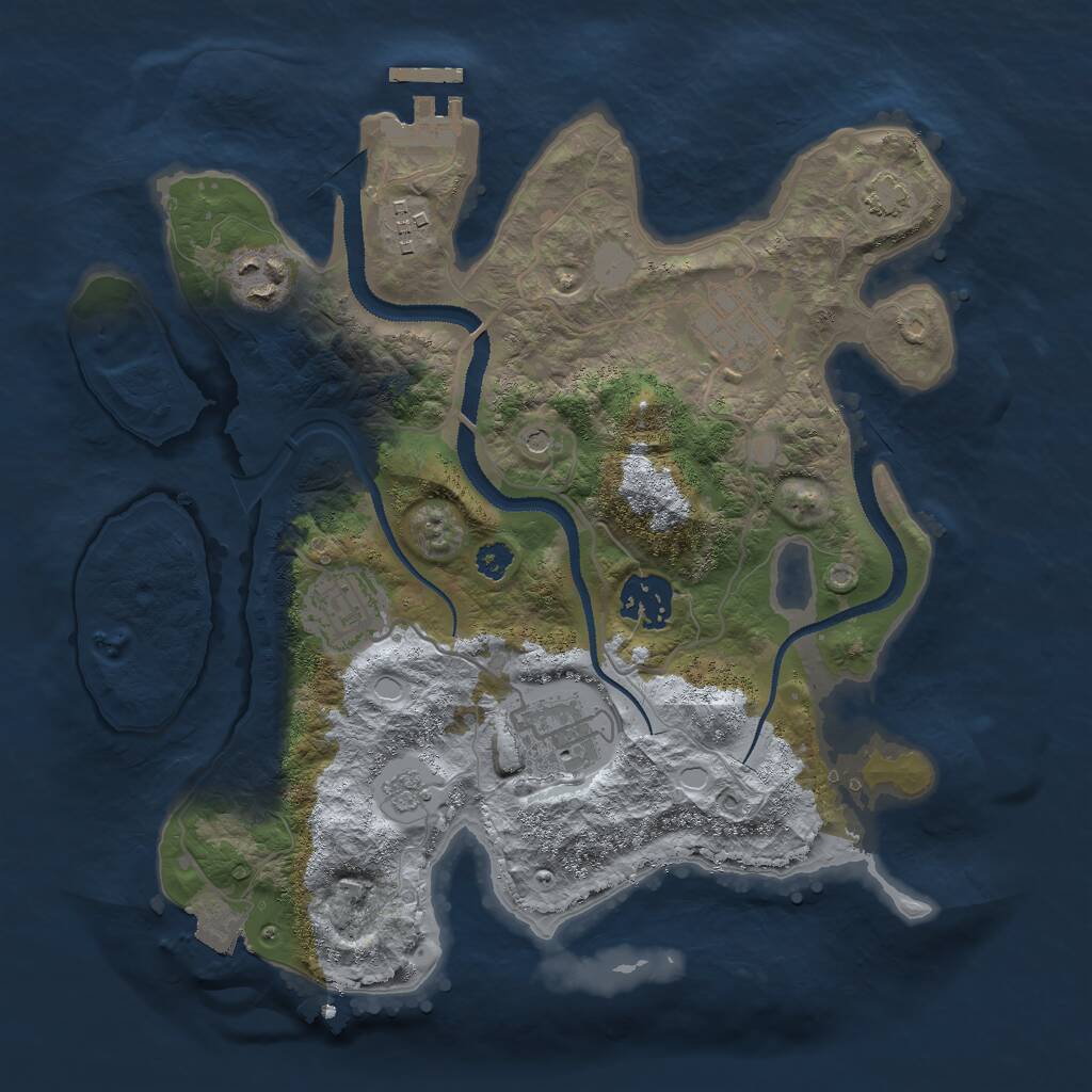 Rust Map: Procedural Map, Size: 3000, Seed: 31452, 11 Monuments