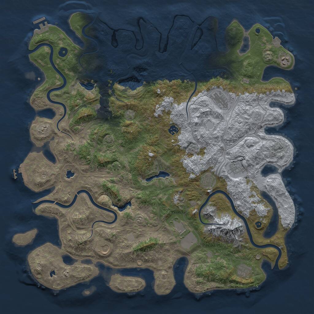 Rust Map: Procedural Map, Size: 5002, Seed: 1337, 17 Monuments
