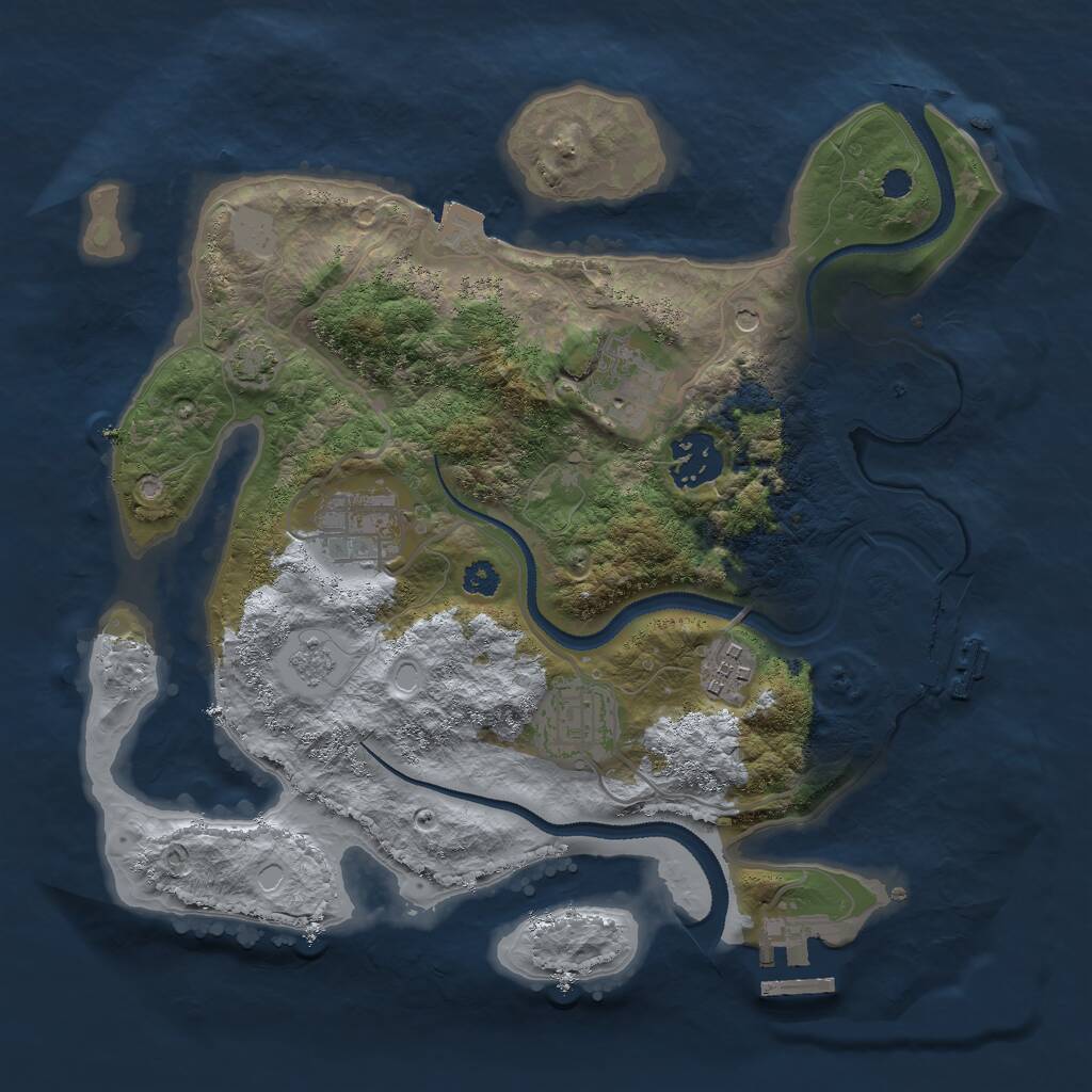 Rust Map: Procedural Map, Size: 3000, Seed: 139630112, 11 Monuments