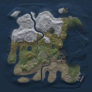 Thumbnail Rust Map: Procedural Map, Size: 3000, Seed: 2025100715, 12 Monuments