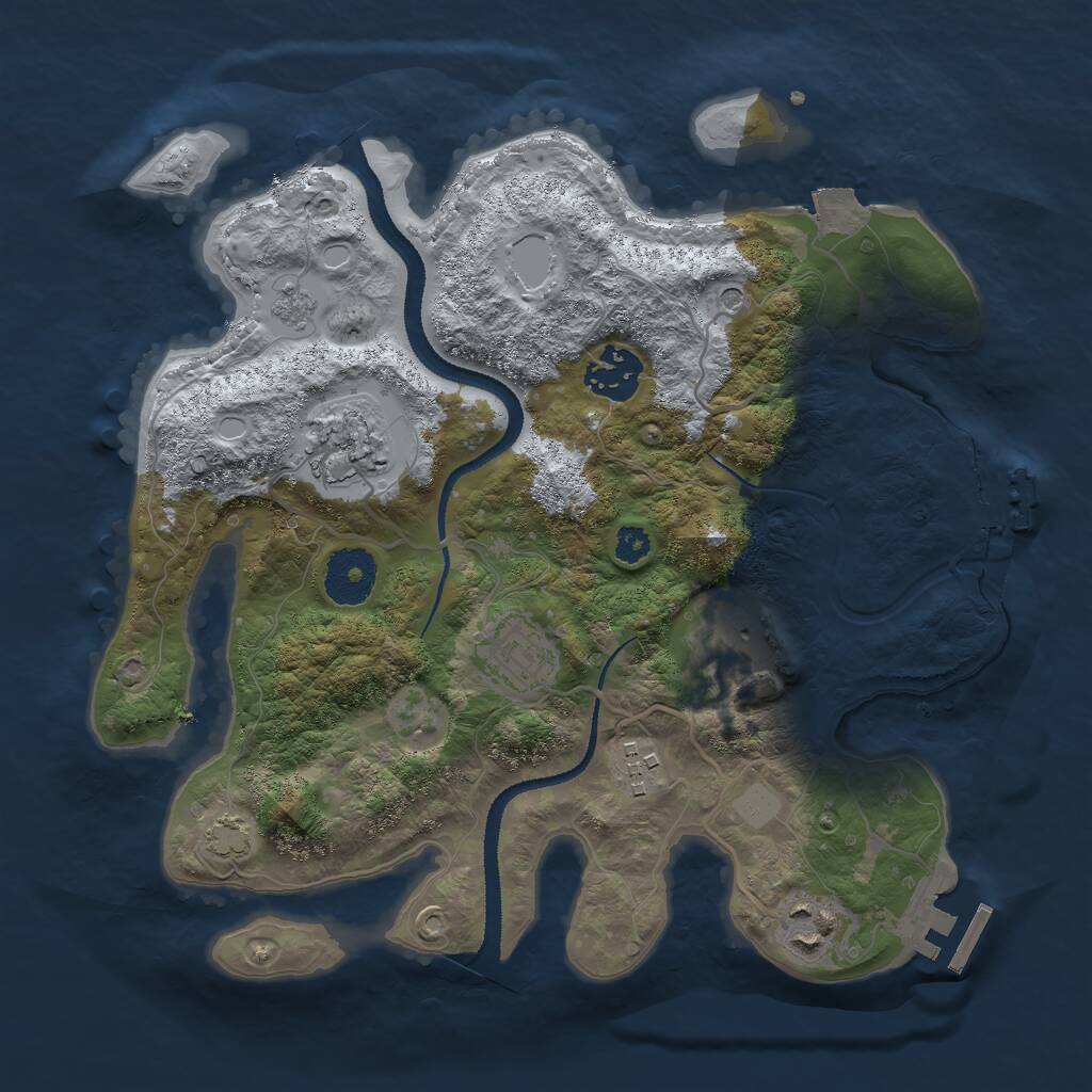 Rust Map: Procedural Map, Size: 3000, Seed: 2025100715, 12 Monuments