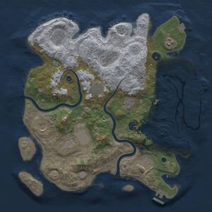 Thumbnail Rust Map: Procedural Map, Size: 3750, Seed: 1642028966, 16 Monuments