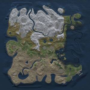Thumbnail Rust Map: Procedural Map, Size: 4250, Seed: 6113, 16 Monuments