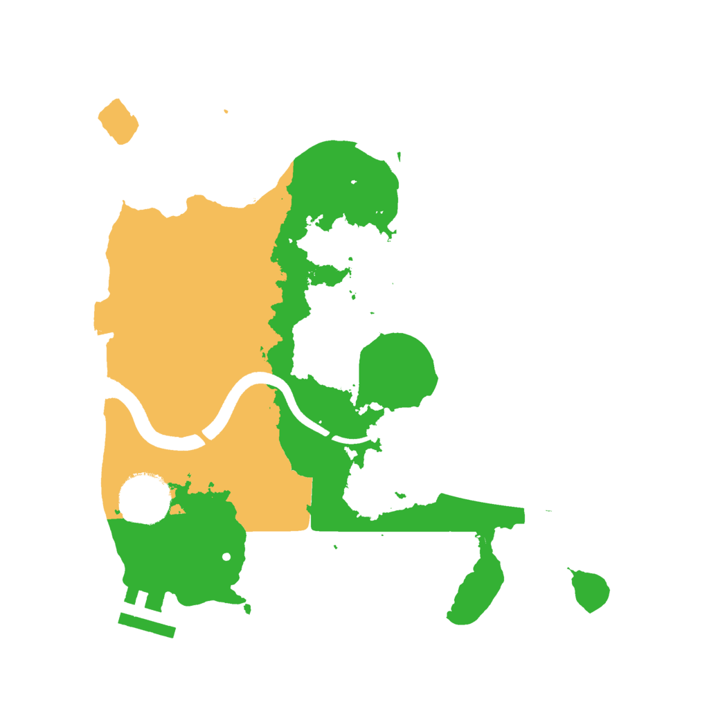 Biome Rust Map: Procedural Map, Size: 2500, Seed: 911542005