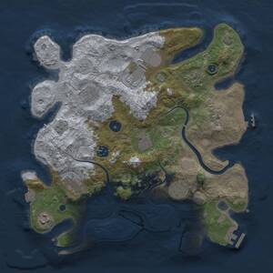 Thumbnail Rust Map: Procedural Map, Size: 3500, Seed: 274581301, 15 Monuments