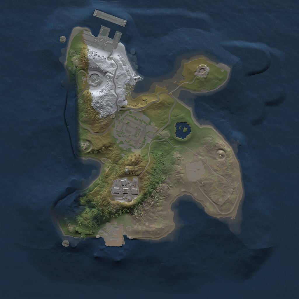 Rust Map: Procedural Map, Size: 1800, Seed: 1743453499, 5 Monuments
