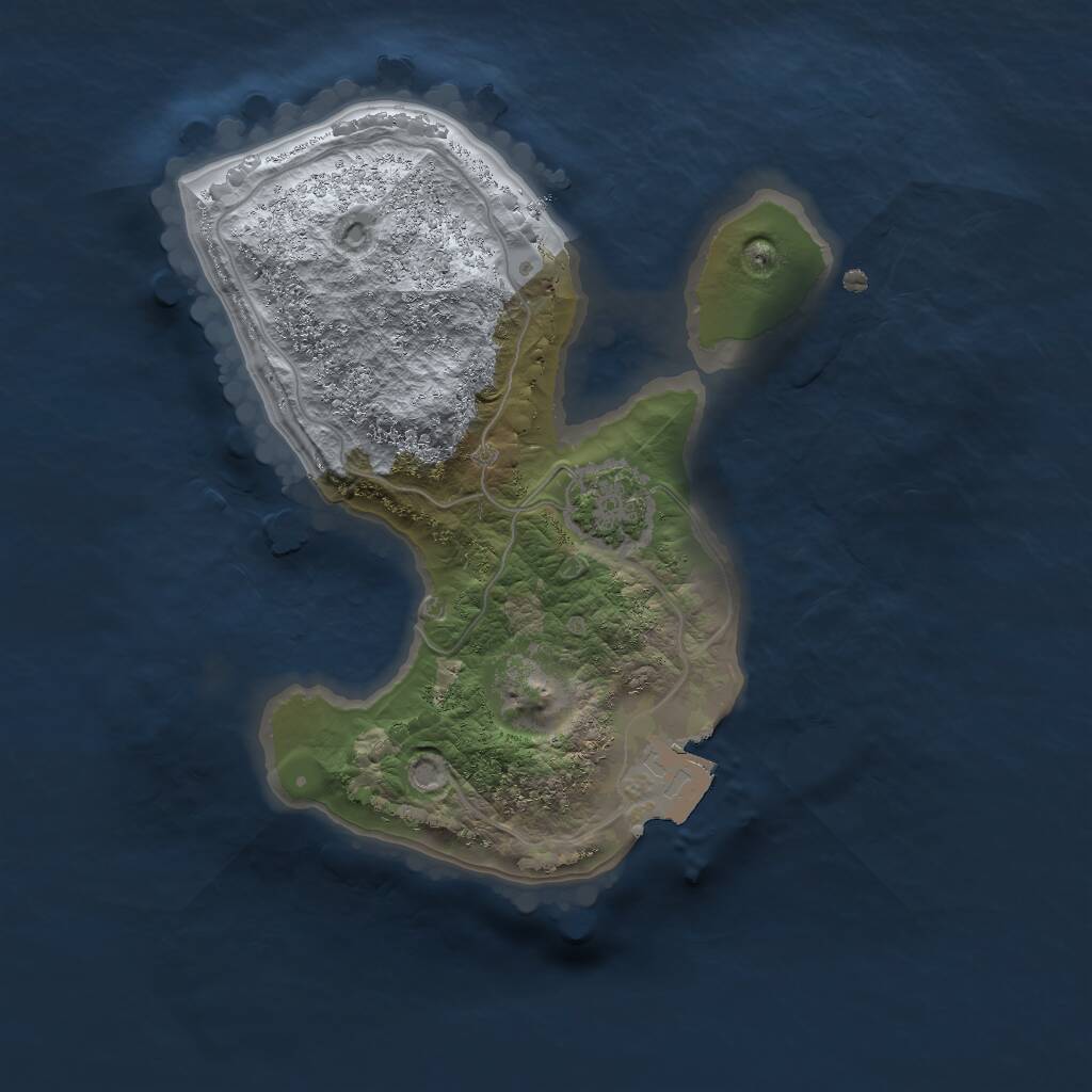 Rust Map: Procedural Map, Size: 1800, Seed: 1441230297, 2 Monuments