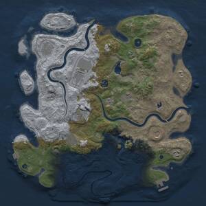 Thumbnail Rust Map: Procedural Map, Size: 4000, Seed: 1116466332, 16 Monuments