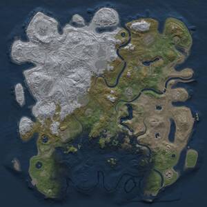 Thumbnail Rust Map: Procedural Map, Size: 4500, Seed: 485171751, 16 Monuments