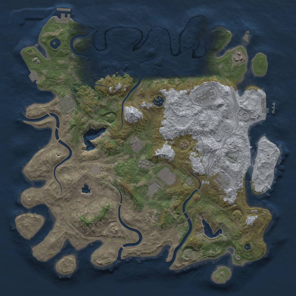 Rust Map: Procedural Map, Size: 4300, Seed: 14115416, 15 Monuments