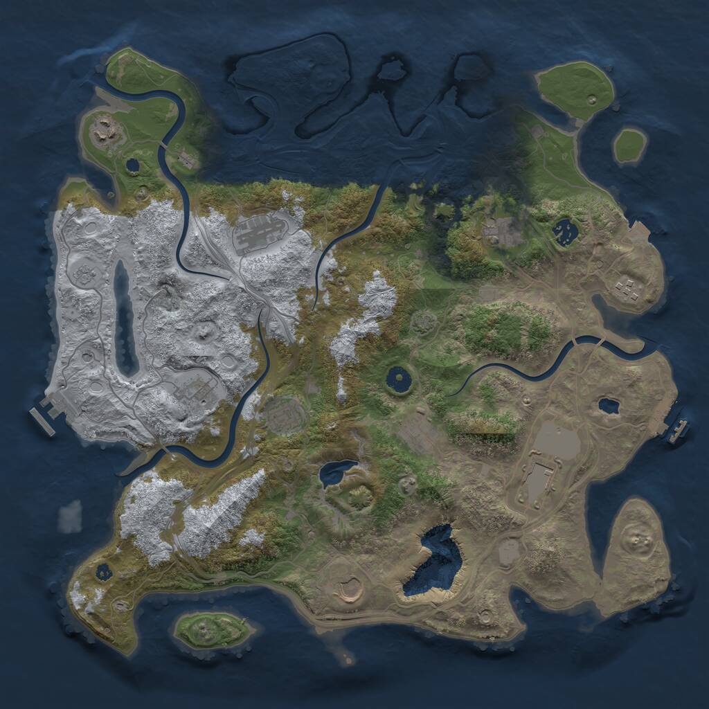 Rust Map: Procedural Map, Size: 4250, Seed: 50030000, 16 Monuments