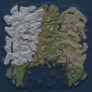 Thumbnail Rust Map: Procedural Map, Size: 6000, Seed: 1175327055, 17 Monuments