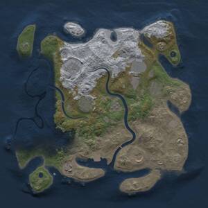 Thumbnail Rust Map: Procedural Map, Size: 3500, Seed: 260058821, 12 Monuments