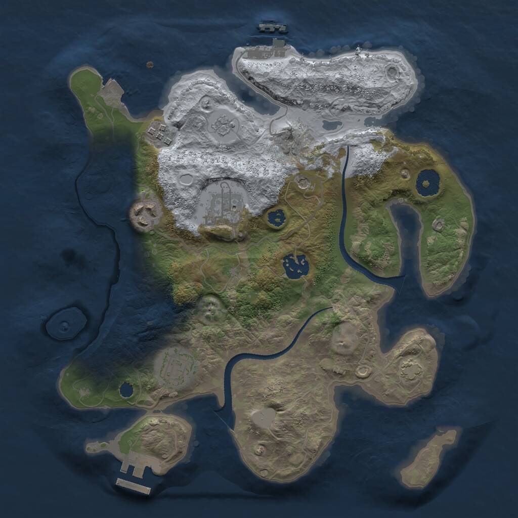 Rust Map: Procedural Map, Size: 3000, Seed: 2025100815, 11 Monuments