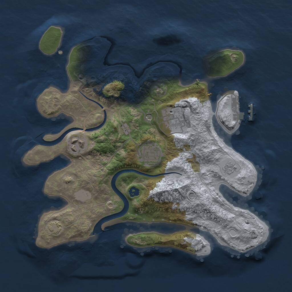 Rust Map: Procedural Map, Size: 2800, Seed: 4213, 8 Monuments