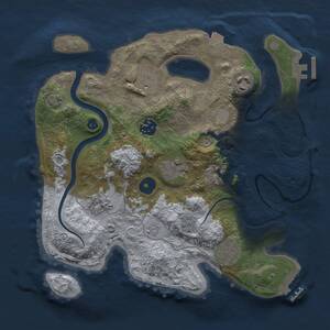 Thumbnail Rust Map: Procedural Map, Size: 3000, Seed: 1092355525, 13 Monuments