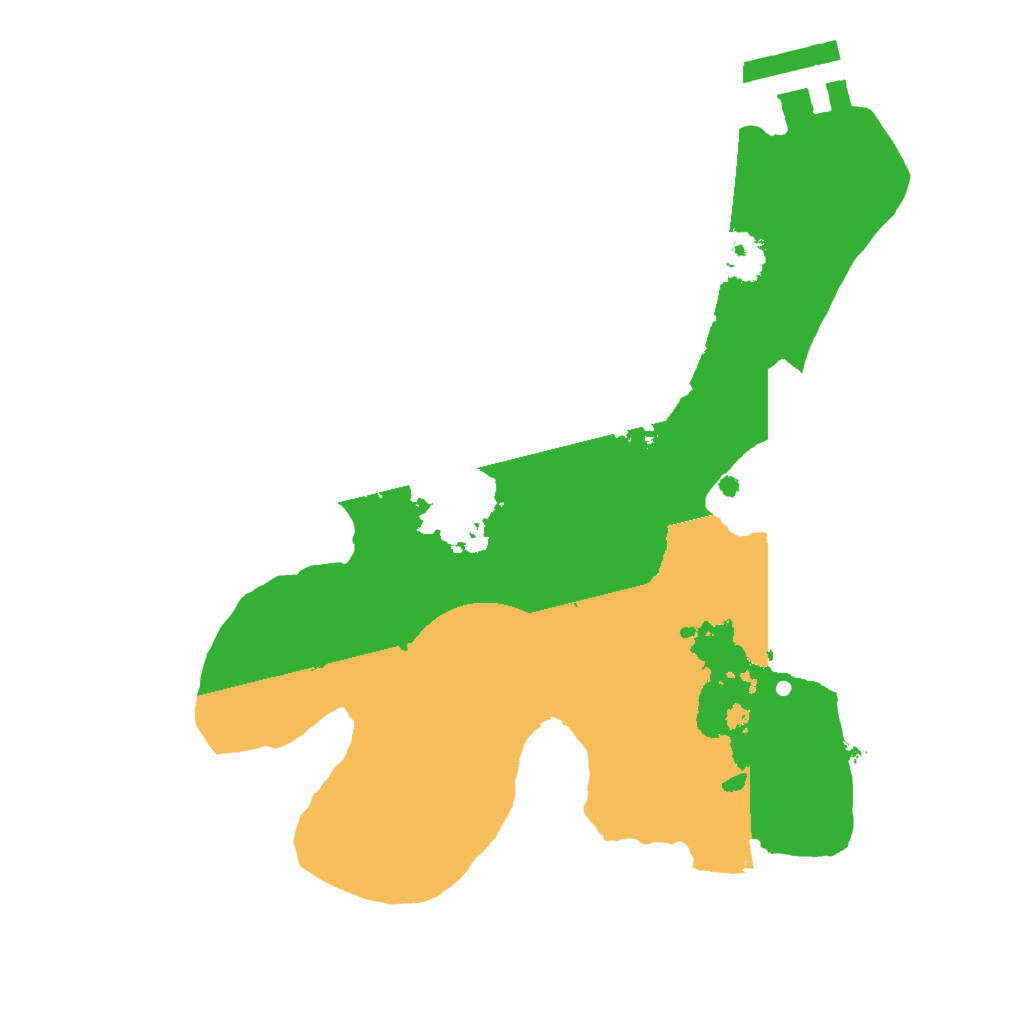 Biome Rust Map: Procedural Map, Size: 2000, Seed: 99218383