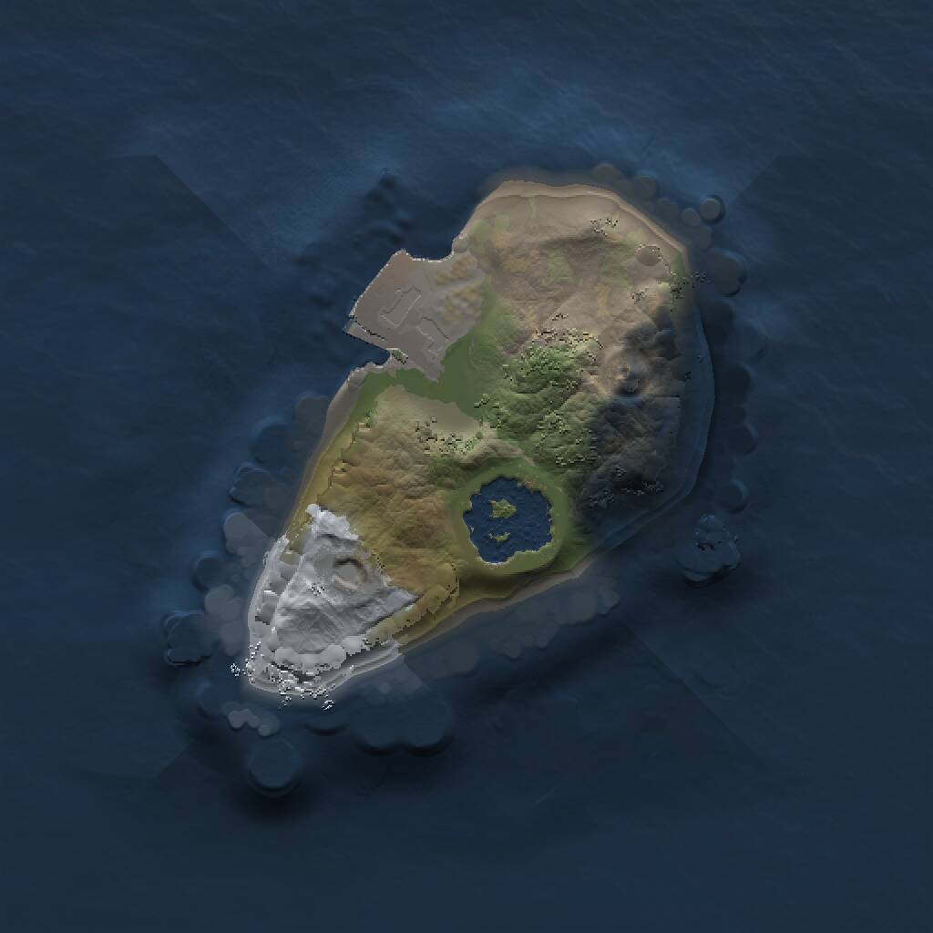 Rust Map: Procedural Map, Size: 1100, Seed: 635354, 1 Monuments