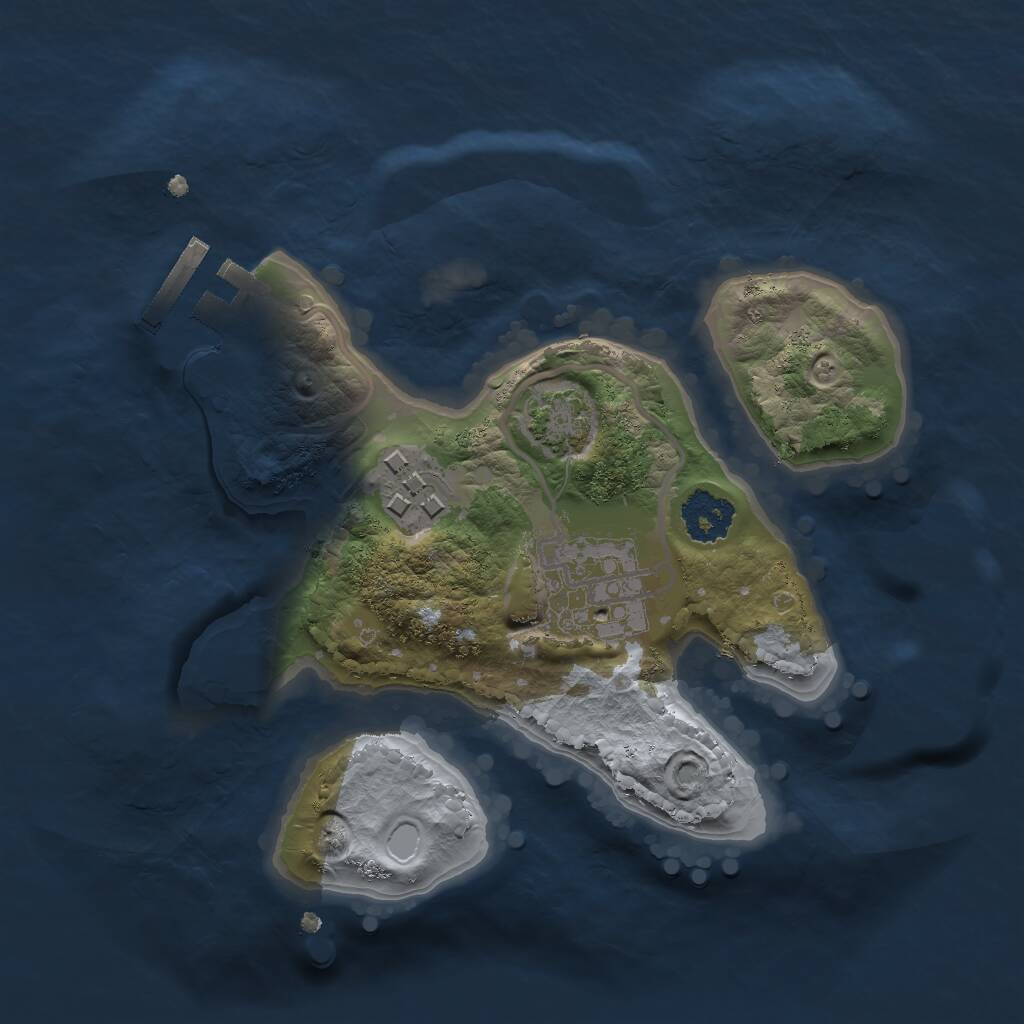 Rust Map: Procedural Map, Size: 2000, Seed: 467328064, 5 Monuments