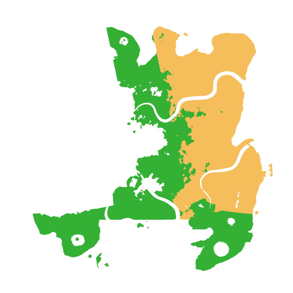 Biome Rust Map: Procedural Map, Size: 3500, Seed: 742755