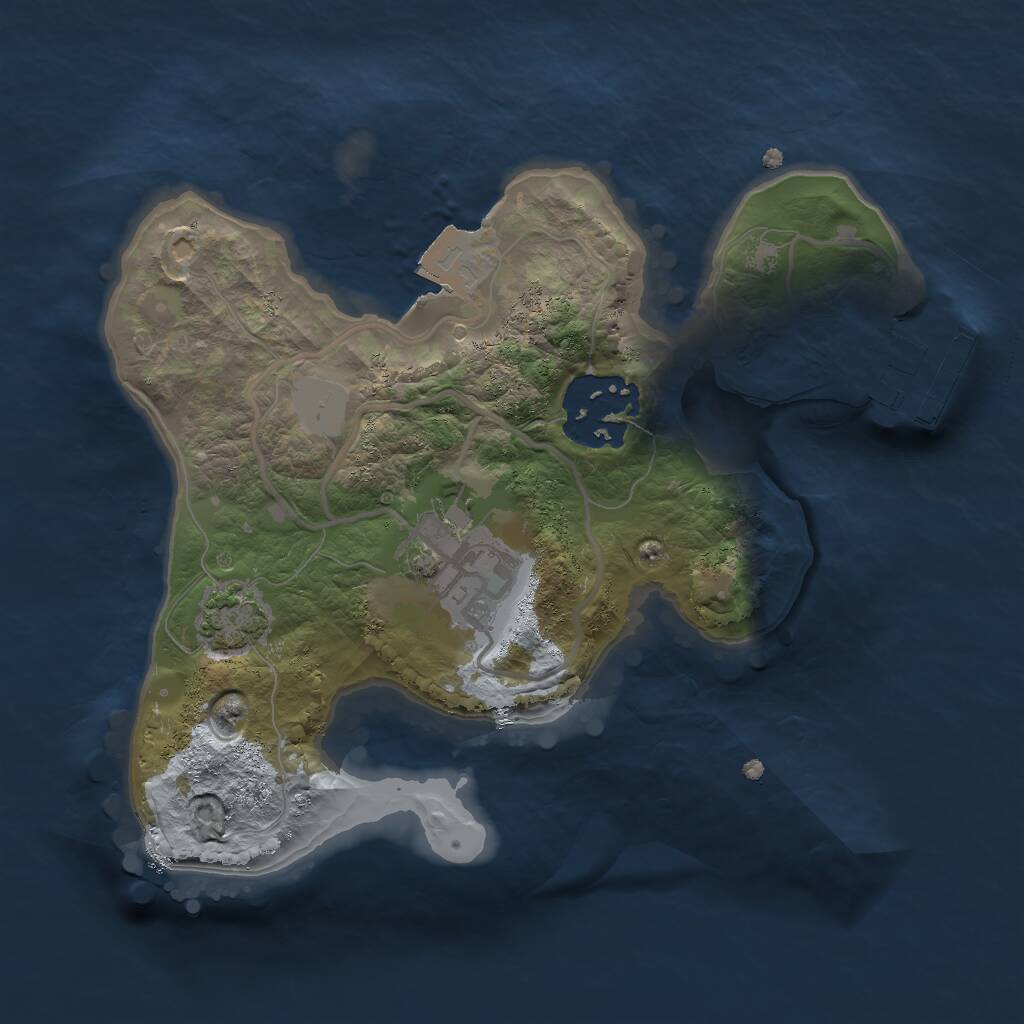 Rust Map: Procedural Map, Size: 2000, Seed: 135504518, 5 Monuments