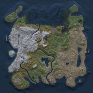 Thumbnail Rust Map: Procedural Map, Size: 4000, Seed: 1503365549, 16 Monuments