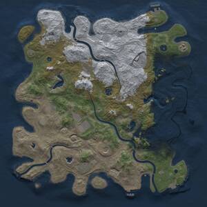 Thumbnail Rust Map: Procedural Map, Size: 4500, Seed: 557558167, 16 Monuments
