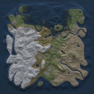 Thumbnail Rust Map: Procedural Map, Size: 4500, Seed: 610321482, 17 Monuments