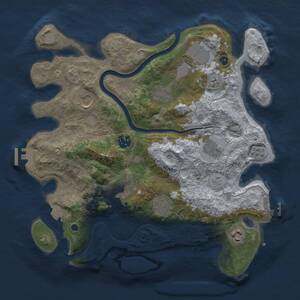 Thumbnail Rust Map: Procedural Map, Size: 3500, Seed: 964318872, 15 Monuments