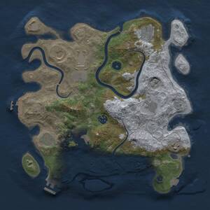 Thumbnail Rust Map: Procedural Map, Size: 3500, Seed: 964318872, 15 Monuments