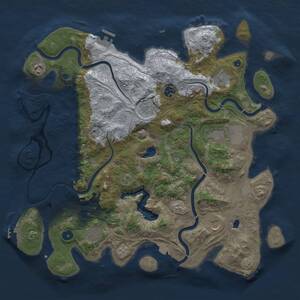 Thumbnail Rust Map: Procedural Map, Size: 4250, Seed: 480136275, 14 Monuments