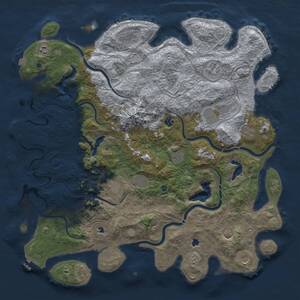 Thumbnail Rust Map: Procedural Map, Size: 5000, Seed: 6798321, 17 Monuments
