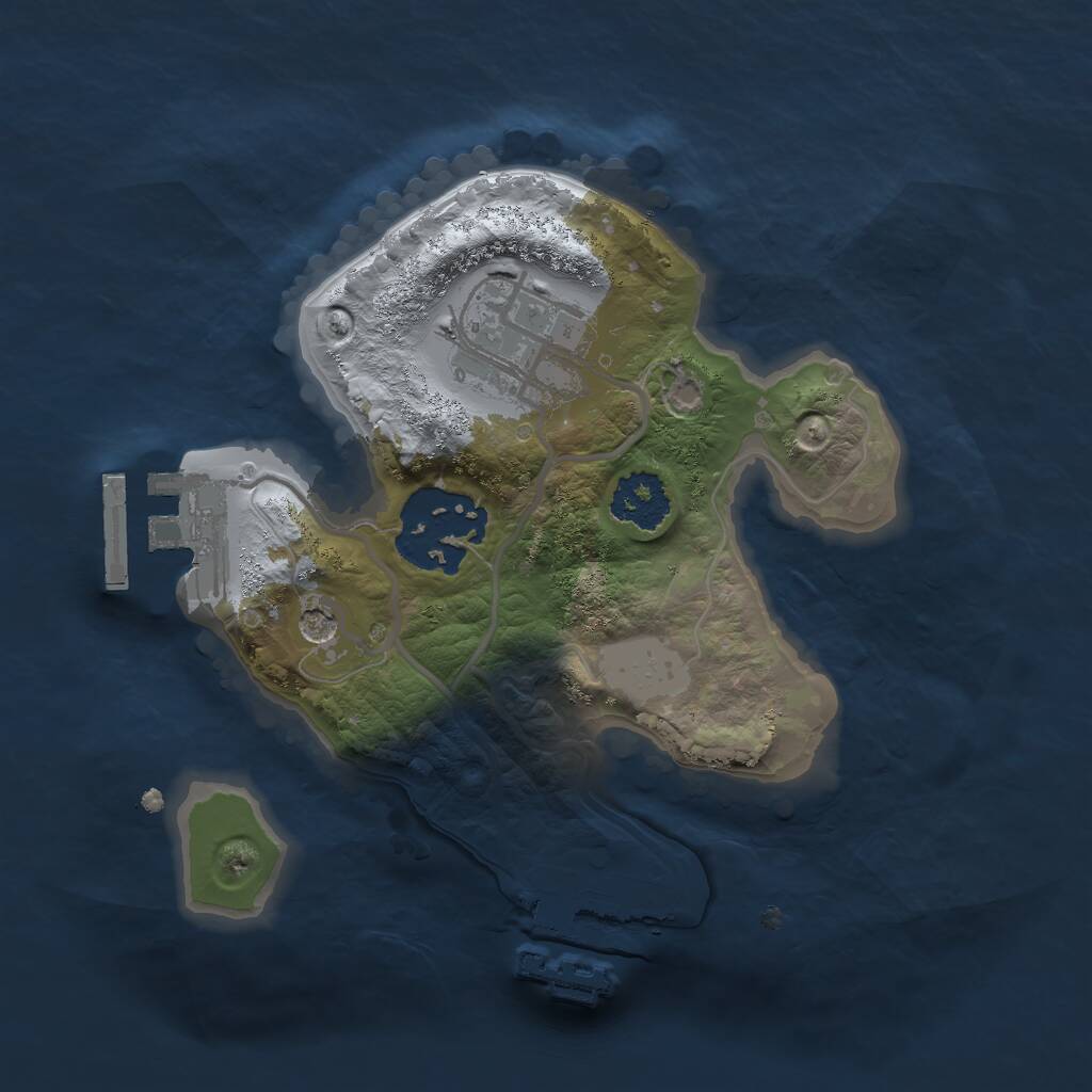 Rust Map: Procedural Map, Size: 1900, Seed: 13826543, 6 Monuments