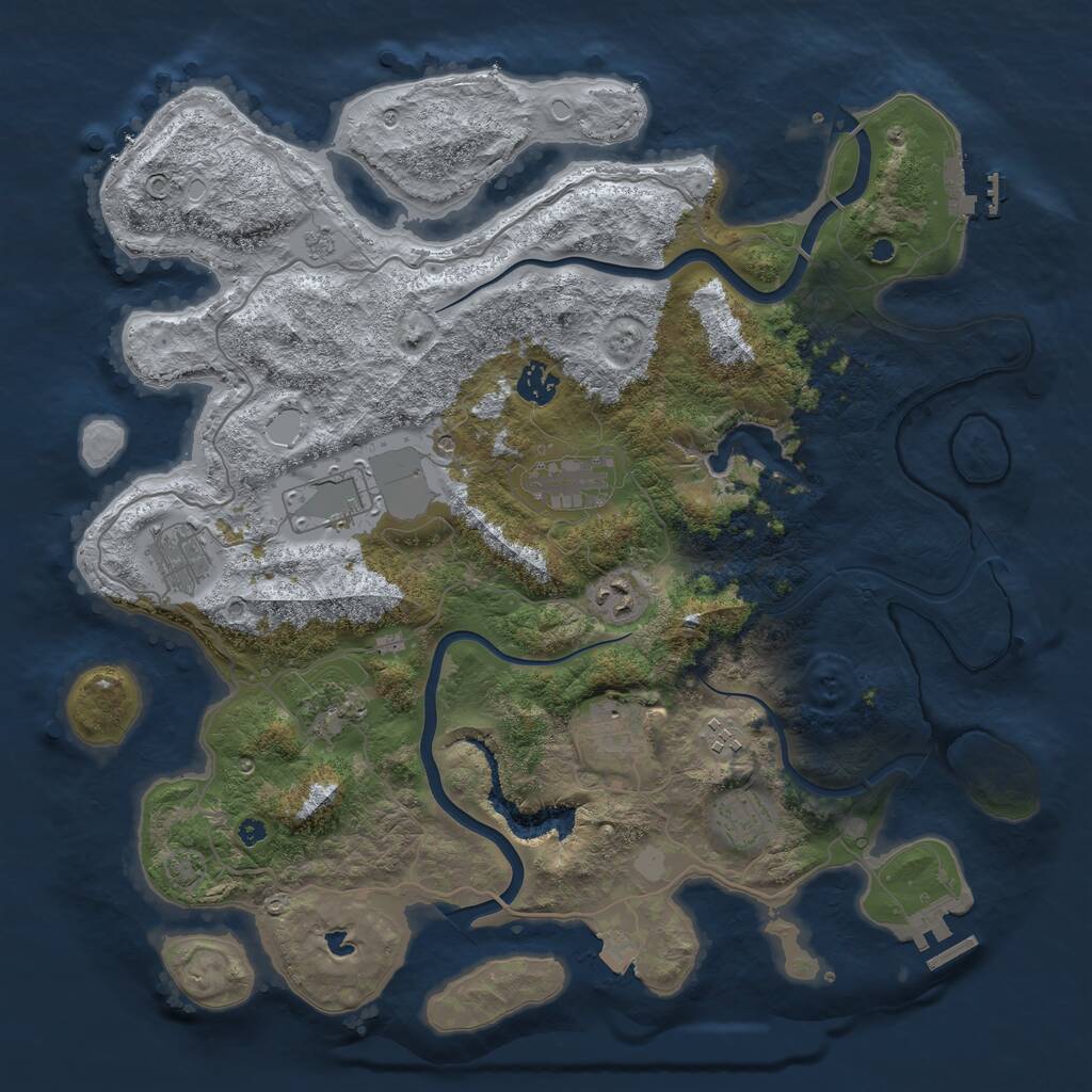 Rust Map: Procedural Map, Size: 4000, Seed: 1746392477, 15 Monuments