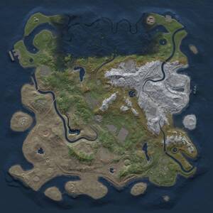 Thumbnail Rust Map: Procedural Map, Size: 4500, Seed: 6978345, 17 Monuments