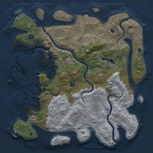Thumbnail Rust Map: Procedural Map, Size: 4250, Seed: 718865462, 15 Monuments