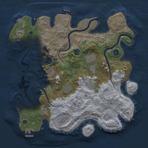 Thumbnail Rust Map: Procedural Map, Size: 3750, Seed: 1409665366, 16 Monuments