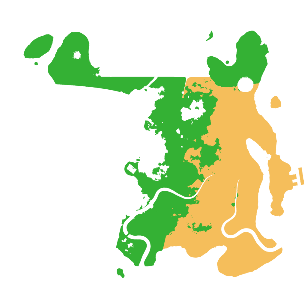Biome Rust Map: Procedural Map, Size: 3600, Seed: 1272835498
