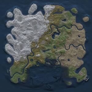 Thumbnail Rust Map: Procedural Map, Size: 4750, Seed: 1341439507, 17 Monuments