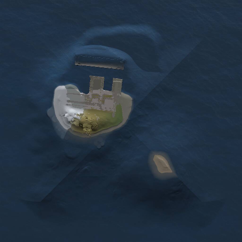 Rust Map: Procedural Map, Size: 1000, Seed: 1061250323, 2 Monuments