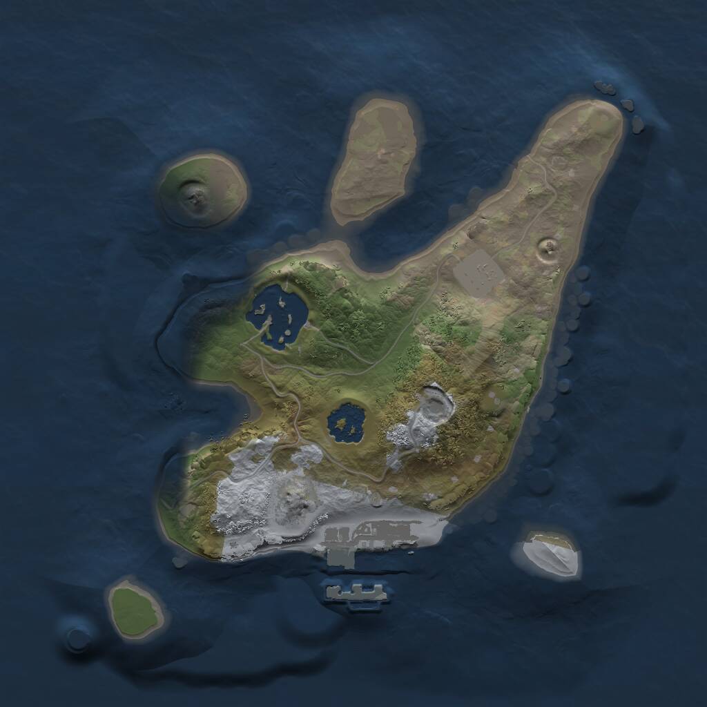 Rust Map: Procedural Map, Size: 1800, Seed: 367666542, 3 Monuments