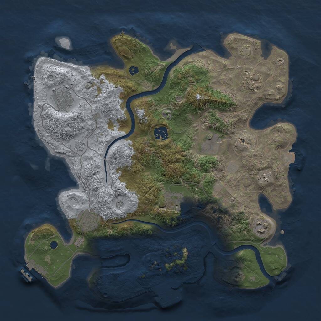 Rust Map: Procedural Map, Size: 3400, Seed: 1770583266, 14 Monuments